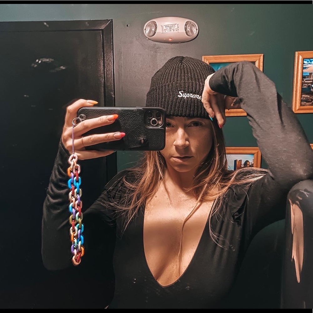 urban outfitters black bodysuit small lowcut v-neck